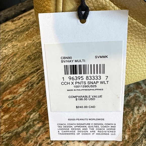 NWT Coach Teri PEANUTS Charlie Brown Bag & Wallet Set - Picture 6 of 6